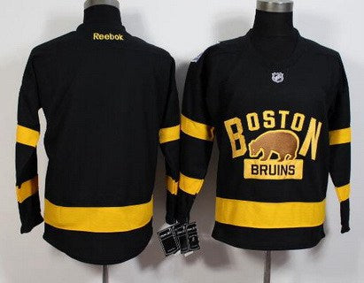 Blank Reebok Boston Bruins black Winter Classic jersey