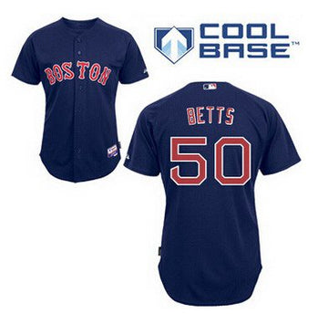 Mookie Betts Boston Red Sox navy jersey