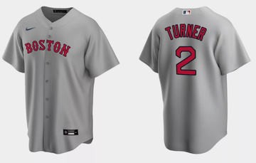 Justin Turner Boston Red Sox gray Replica jersey