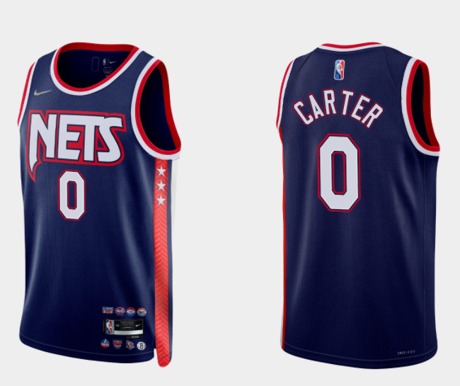 Jevon Carter Brooklyn Nets navy jersey