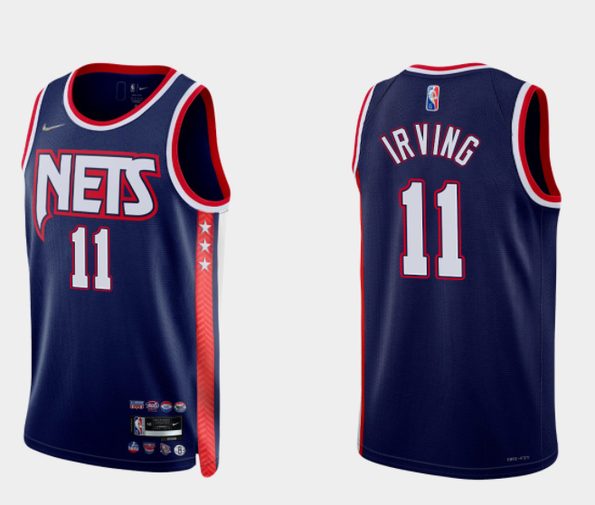 Kyrie Irving Brooklyn Nets navy jersey