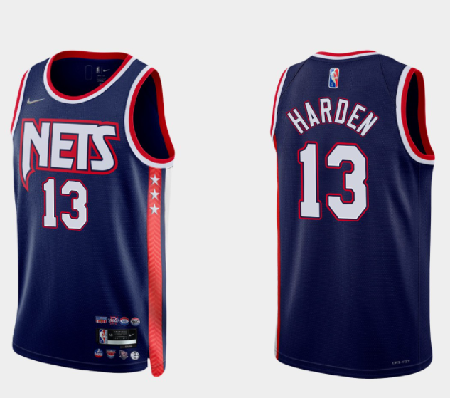 James Harden Brooklyn Nets navy jersey