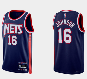 James Johnson Brooklyn Nets navy jersey