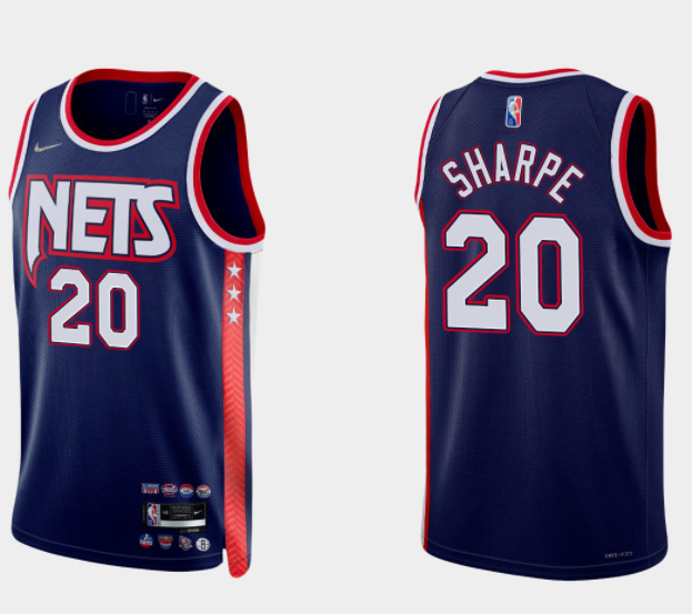 DayRon Sharpe Brooklyn Nets navy jersey