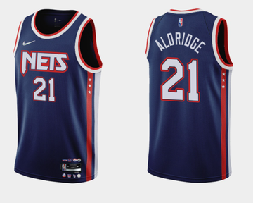 LaMarcus Aldridge Brooklyn Nets navy jersey
