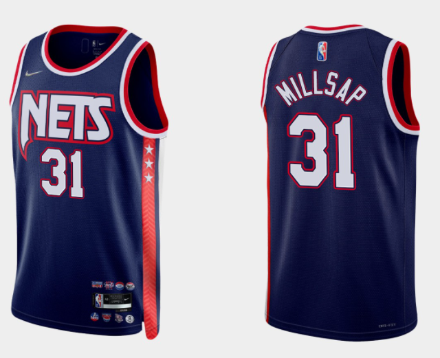 Paul Millsap Brooklyn Nets navy jersey