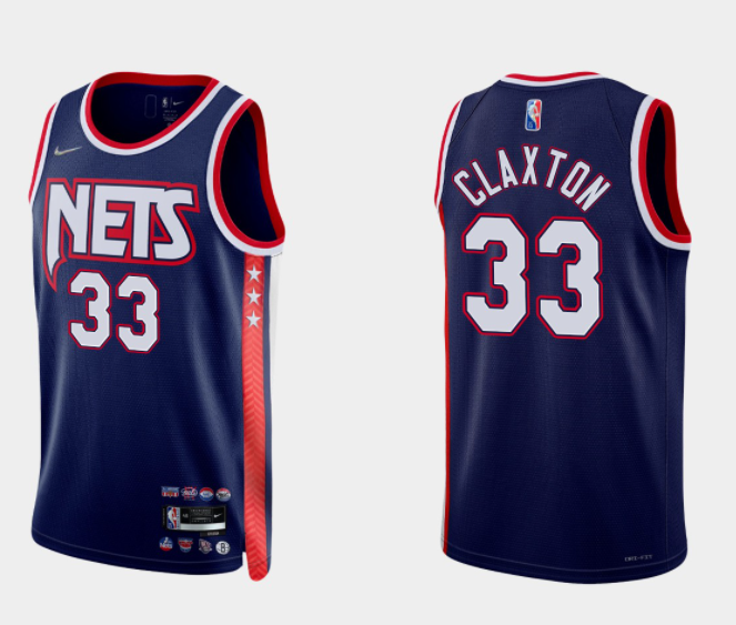 Nicolas Claxton Brooklyn Nets navy jersey