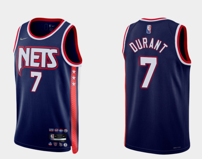 Kevin Durant Brooklyn Nets navy jersey