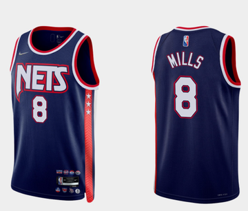 Patty Mills Brooklyn Nets navy jersey