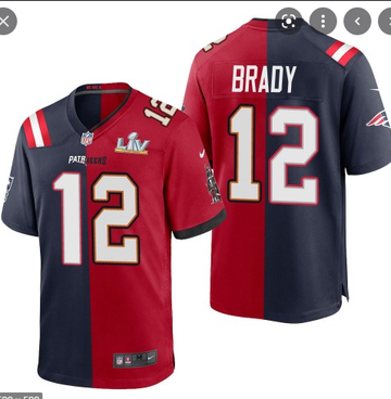 Patriots Tampa Bay Buccaneers red Split jersey