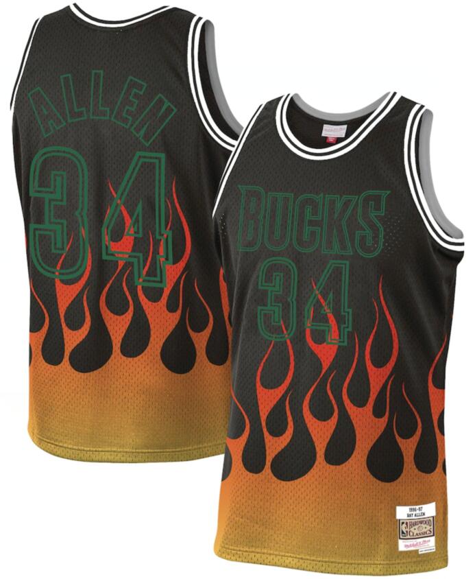 Ray Allen Milwaukee Bucks black jersey