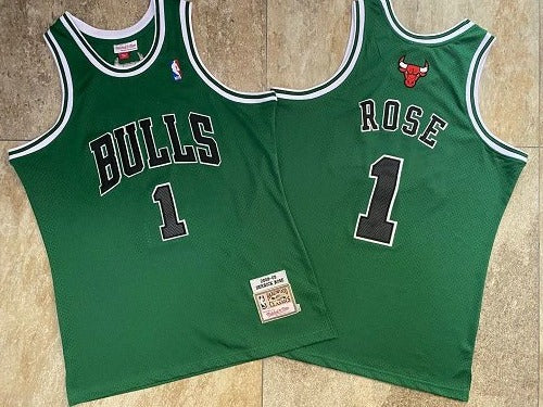 Derrick Rose Chicago Bulls green jersey