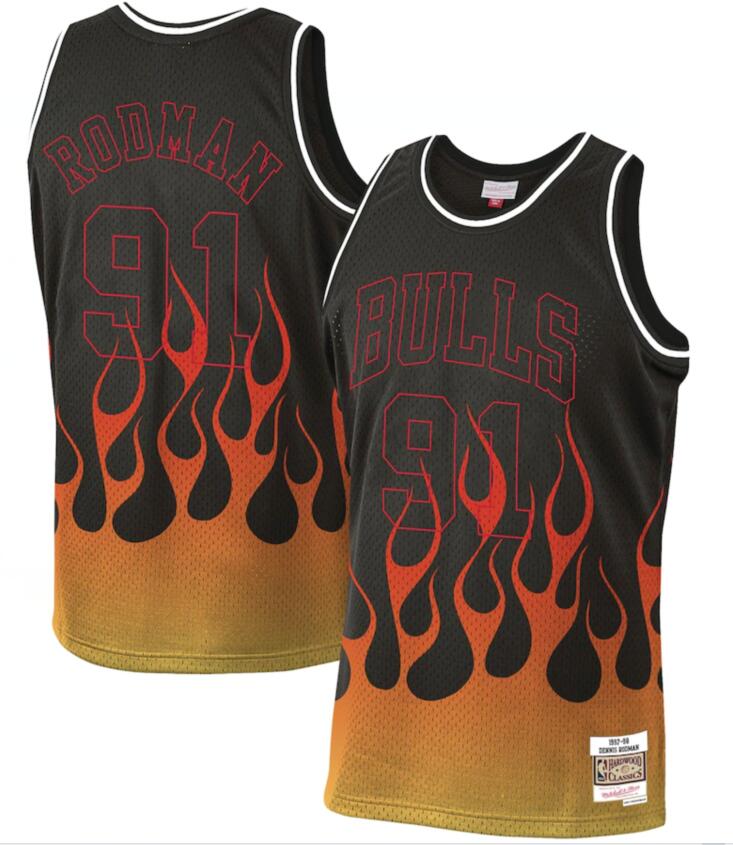 Dennis Rodman Chicago Bulls black jersey
