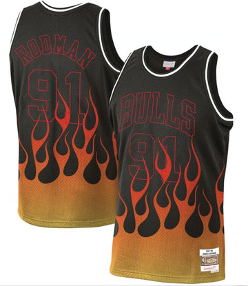 Dennis Rodman Chicago Bulls black jersey