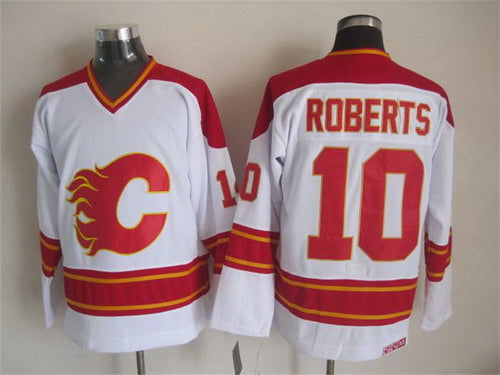 Gary Roberts Calgary Flames white Throwback jersey