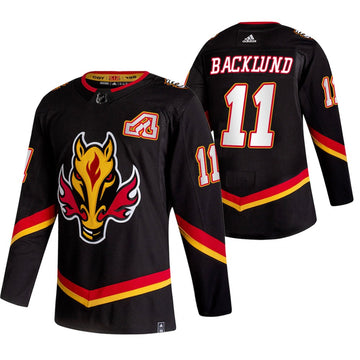 Mikael Backlund Calgary Flames black Reverse Retro jersey