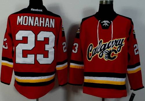 Sean Monahan Calgary Flames red jersey