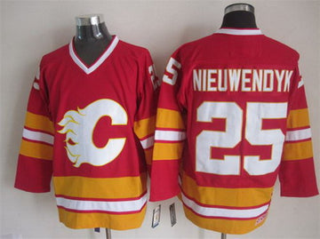 NHL Joe Nieuwendyk Calgary Flames red Throwback jersey