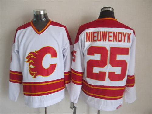 Joe Nieuwendyk Calgary Flames white Throwback jersey