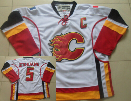 Mark Giordano Calgary Flames white jersey