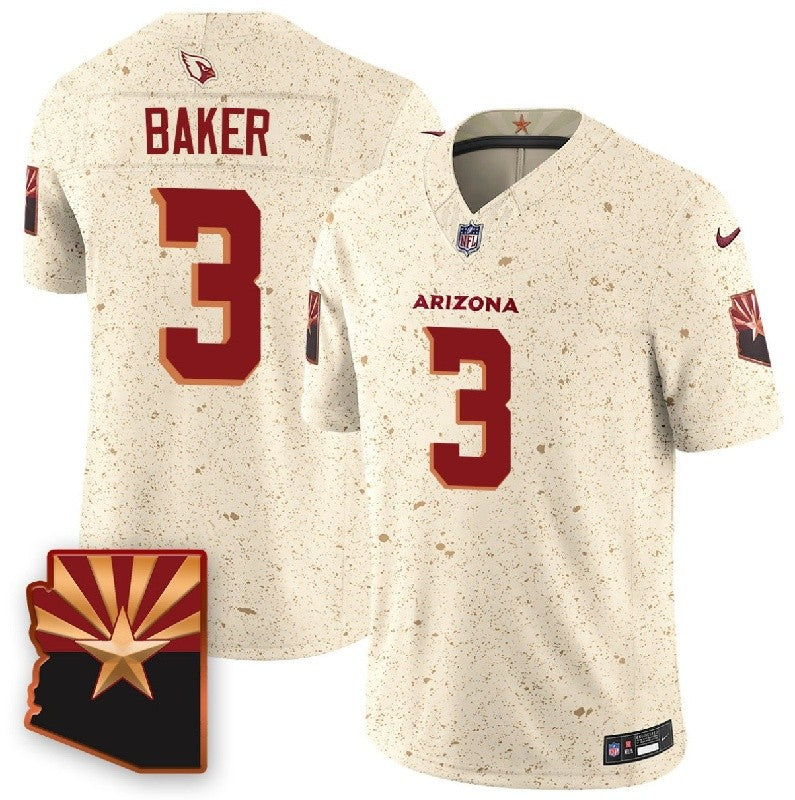 Budda Baker Arizona Cardinals cream Vapor jersey