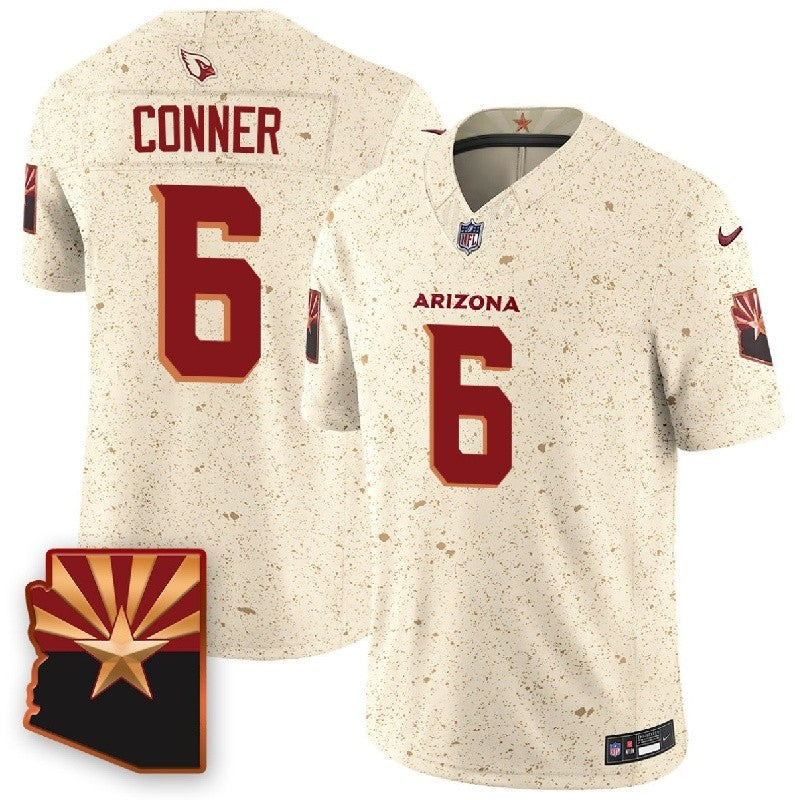 James Conner Arizona Cardinals cream Vapor jersey