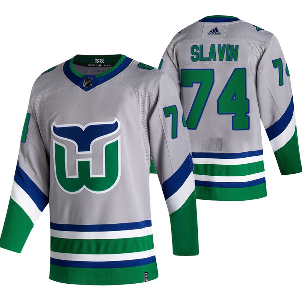 Jaccob Slavin Carolina Hurricanes grey Reverse Retro jersey