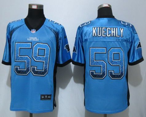 Luke Kuechly Carolina Panthers blue Fashion jersey