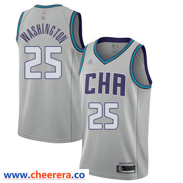 PJ Washington Charlotte Hornets gray jersey