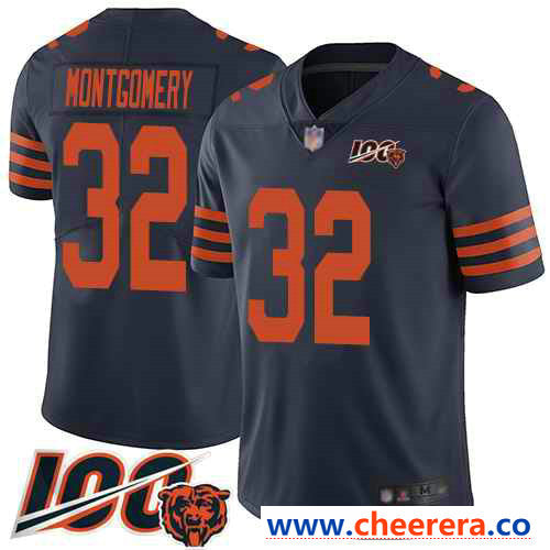 David Montgomery Chicago Bears navy Vapor jersey