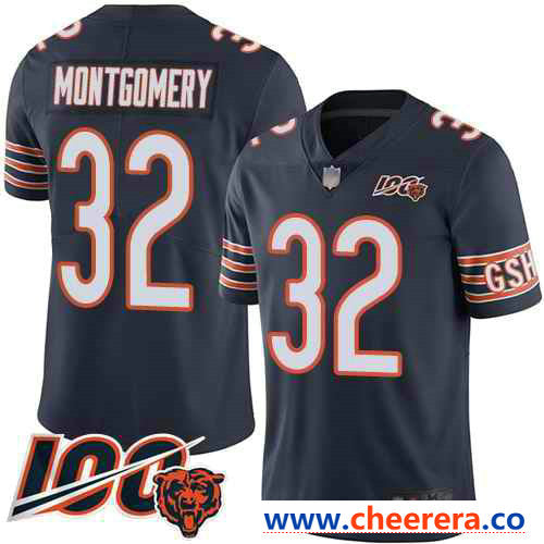 David Montgomery Chicago Bears navy Vapor jersey
