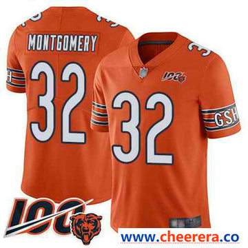 David Montgomery Chicago Bears orange Limited jersey