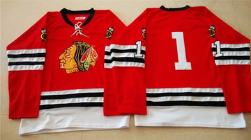 Glenn Hall Chicago Blackhawks red jersey