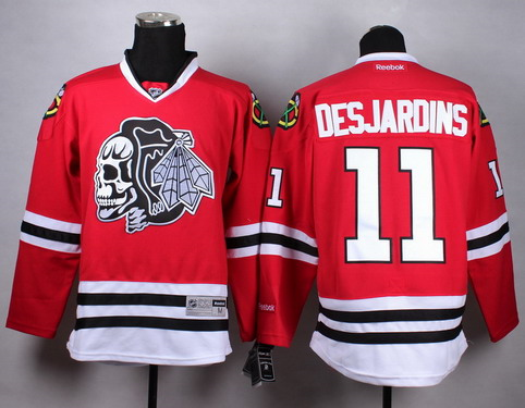Andrew Desjardins Chicago Blackhawks red jersey