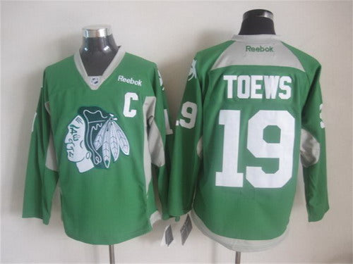 Jonathan Toews Chicago Blackhawks green jersey