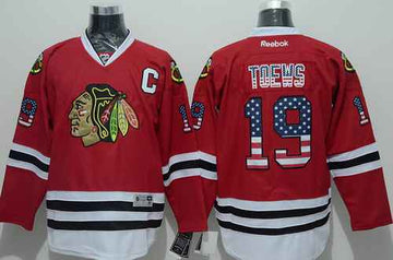 Jonathan Toews USA Flag Chicago Blackhawks red Fashion jersey