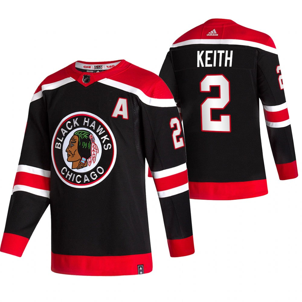 Duncan Keith Chicago Blackhawks black Reverse Retro jersey
