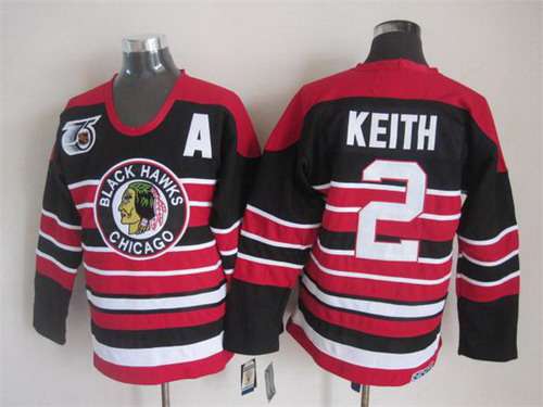 Duncan Keith Chicago Blackhawks black Throwback jersey