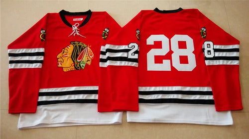 Steve Larmer Chicago Blackhawks red jersey