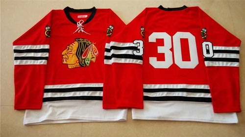 Ed Belfour Chicago Blackhawks red jersey