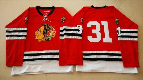 Antti Raanta Chicago Blackhawks red jersey