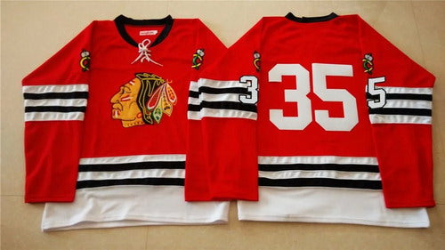 Tony Esposito Chicago Blackhawks red jersey