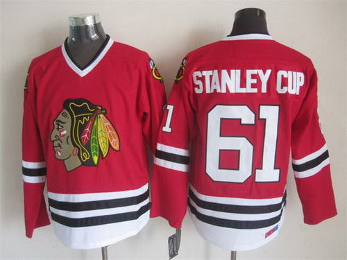Stanley Cup Chicago Blackhawks red Throwback jersey
