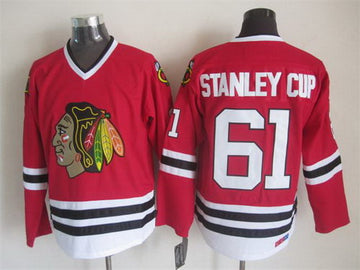 Stanley Cup Chicago Blackhawks red Throwback jersey