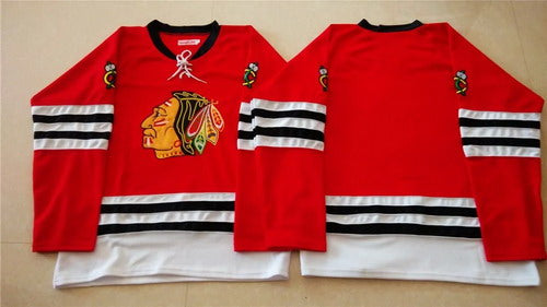 Custom Chicago Blackhawks red jersey