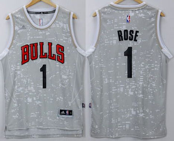 Derrick Rose Adidas Chicago Bulls gray jersey