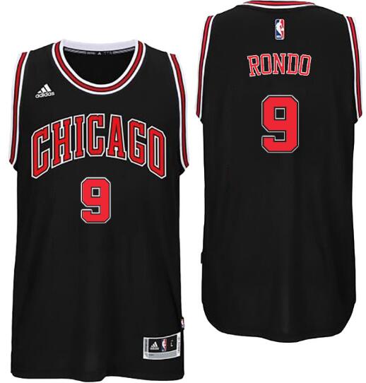 Rajon Rondo Chicago Bulls black Alternate jersey