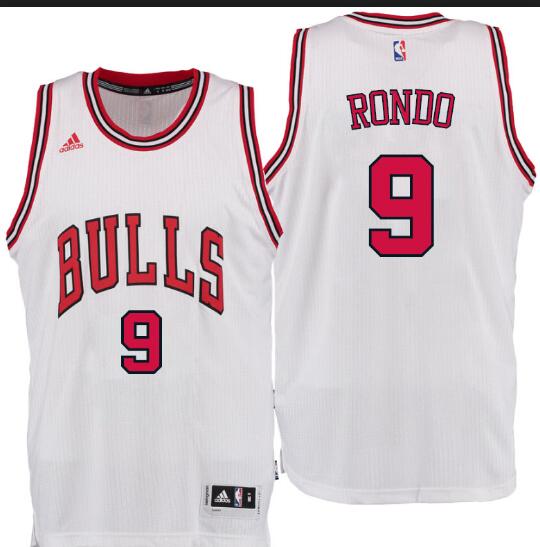 Rajon Rondo Chicago Bulls white Alternate jersey