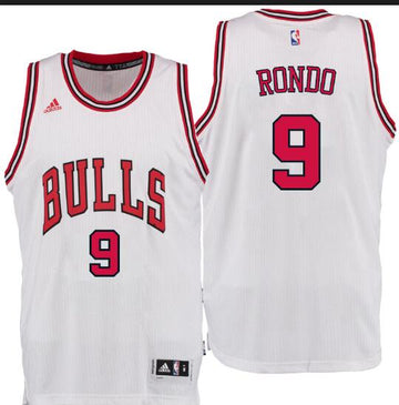 Rajon Rondo Chicago Bulls white Alternate jersey