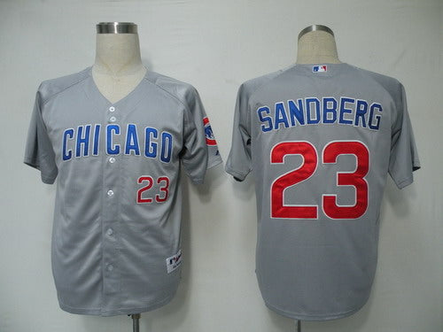 Ryne Sandberg Chicago Cubs gray jersey